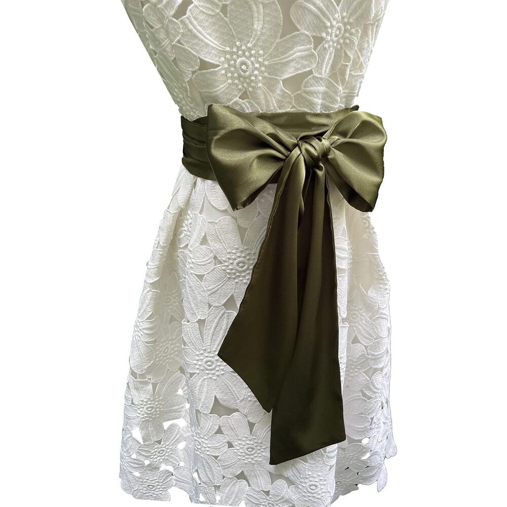 5277 Women Satin Sash Belts For Bridal Bridesmaid Dresses Girls Waist - Picture 2 of 4